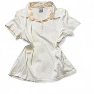 Y2K Old Navy Easy Fit Ivory Polo Shirt‎